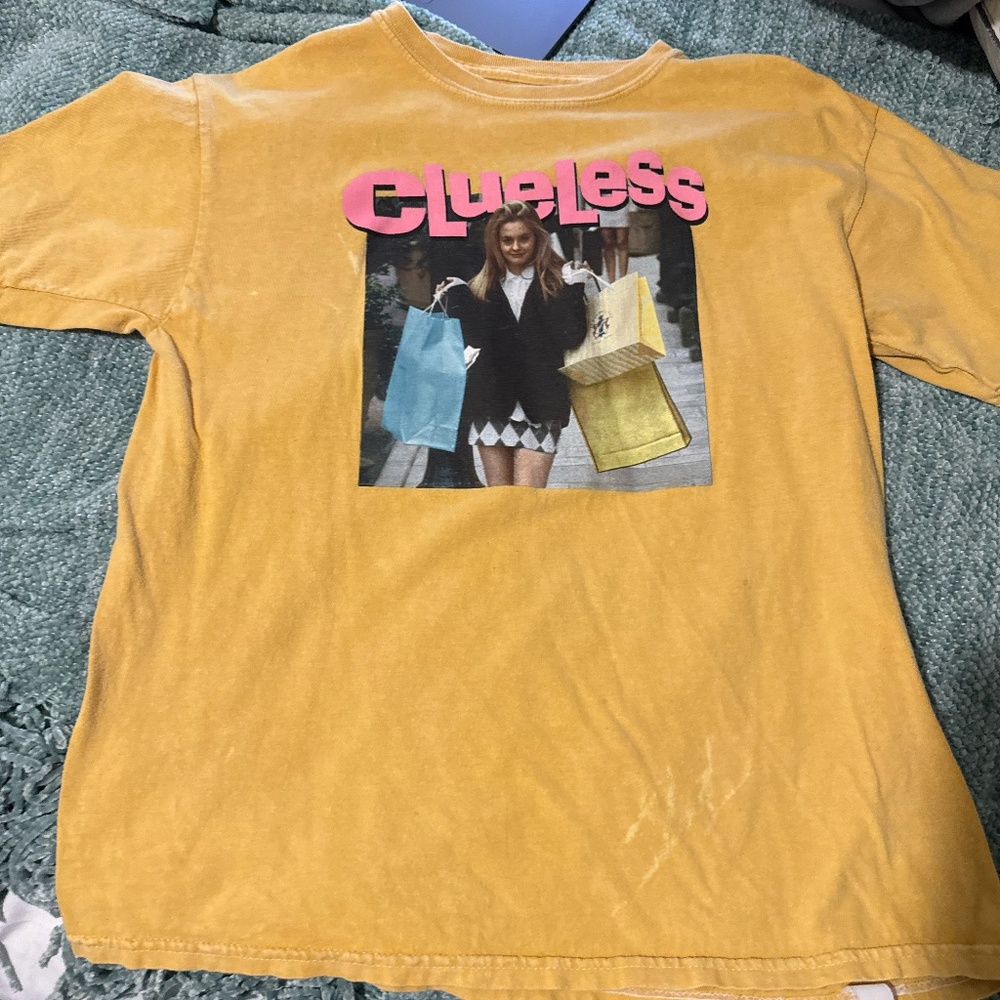 clueless mustard yellow T-shirt